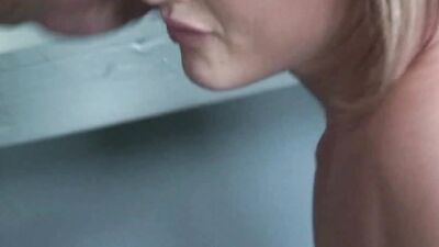 Repair shop sex is super exciting and especially when a tall hot blond is involved