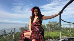 Luscious Lopez upskirt spanish dress