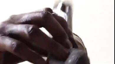 Amateur Ebony Sloppy Blowjob Deepthroat Chokes Him With Wet Nut In Mouth
