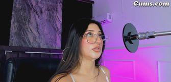 Glasses Girl Masturbating Teasing Solo Session