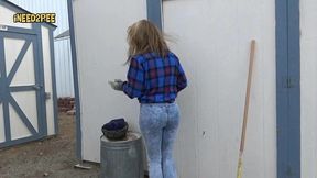 cheyenne jewel pisses her skintight jeans