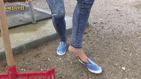 cheyenne jewel pisses her skintight jeans