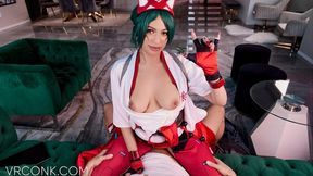 Busty Kiriko VR Anal&#x1F44C; Fuck with a Fan in Cosplay PT1