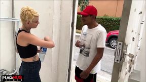 Housewife Giving Blowjob to Stranger
