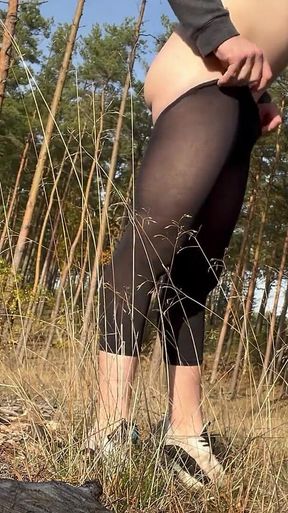 See through pants outdoors ***