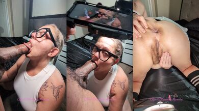 I love sucking his big black dick behind the scenes