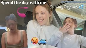 Public Lush Fun: MILF's Orgasm Vlog Day with BTS & More