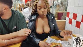 crazy public exhibitionism five guys restaurant tits pussy