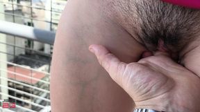 street pickup brazilian girl with hairy pussy and big booty get fucked hard by a monster cock