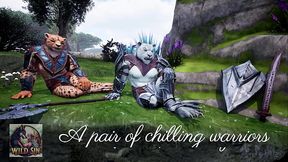 A pair of chilling warriors in summer rain - Wild Sin