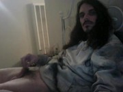 Young male (solo) smoking + drinking + jacking off