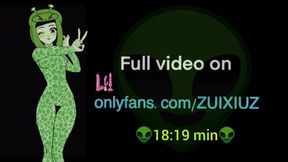 Alien Girl! Babando, esguichando e fodendo muito a minha buceta alienígena