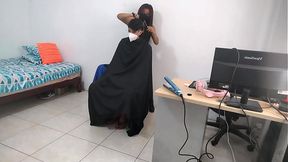 The hairdressing service is dirty and perversely sensual. The hairdresser behaves like a whore with the clients. Workplace porn