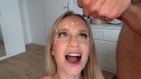 Where Is My Umbrella! 4x In A Row - Blowjob With Multiple Facials - Baebaezoe