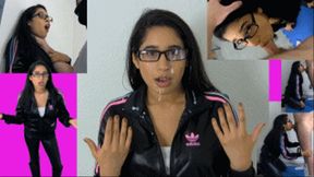 Adidas bitch eRica gets throat fucked and get blasted in the face with cum for being a total bitch