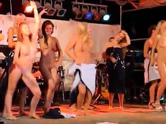 Women Dancing Naked on Stage