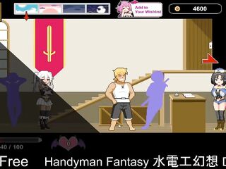 Handyman Fantasy (Free Steam Demo Game) Sexual Content, Nudity, Simulation, 2D