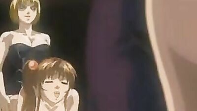 Wild cartoon orgy with big-titted blondes, lesbians, and brunettes in stockings