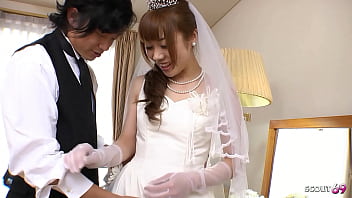 Small Tits Japanese bride get last Creampie Cheating Fuck before Wedding