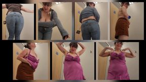 Dressing Room Sneezy Sexy Purple Disco Party Dress Try On