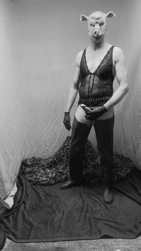 Lacey Black Body Basque Cock Wank