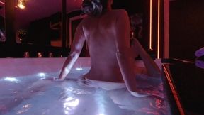 He Fucks Me in the Jacuzzi. He Cums on My Breasts and My Mouth. I Swallow It All. Best Dogging