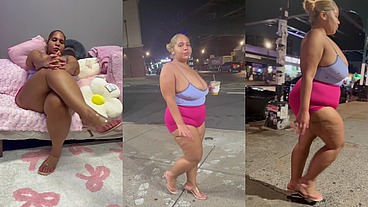 Ultimate Leg Tease - Natural Big Booty And Tits - Moaning - Seductive - High Heels - Daisy Dukes Short Shorts - Walking