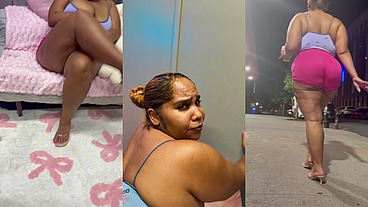 Ultimate Leg Tease - Natural Big Booty And Tits - Moaning - Seductive - High Heels - Daisy Dukes Short Shorts - Walking