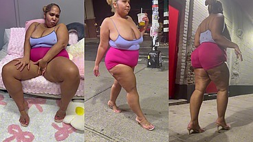 Ultimate Leg Tease - Natural Big Booty And Tits - Moaning - Seductive - High Heels - Daisy Dukes Short Shorts - Walking