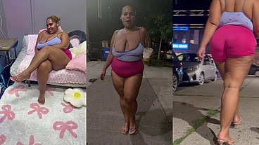 Ultimate Leg Tease - Natural Big Booty And Tits - Moaning - Seductive - High Heels - Daisy Dukes Short Shorts - Walking