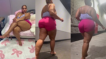 Ultimate Leg Tease - Natural Big Booty And Tits - Moaning - Seductive - High Heels - Daisy Dukes Short Shorts - Walking