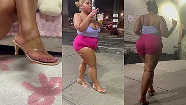 Ultimate Leg Tease - Natural Big Booty And Tits - Moaning - Seductive - High Heels - Daisy Dukes Short Shorts - Walking