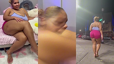 Ultimate Leg Tease - Natural Big Booty And Tits - Moaning - Seductive - High Heels - Daisy Dukes Short Shorts - Walking