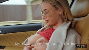 MOFOS Jordi fucks stunning blonde Lya Missy at the public place