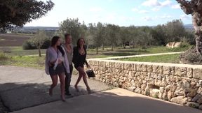 Two Hot Girls Let Themselves Be Pampered Outdoors