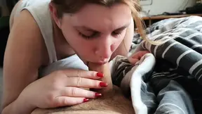 Real Homemade Blowjob Deepthroat Big Dick Cum in Mouth Swallow