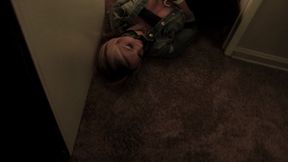 Bella Ink tied up in the closet