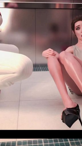 Yasmin Caught Her Stepsister Riya Having Fun With Old man In Lift   Clip 2