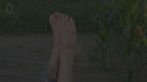 Cornfield Temptation - Bare Sole & Mesh Play