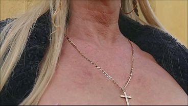Outdoor masturbating &amp_ finger fucking orgasm in my winter coat &amp_ tights pulled down for anal play &amp_ fingering