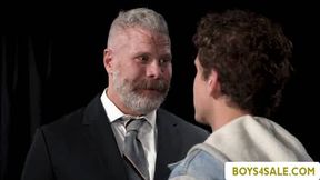 Older Boss Dominates Young Employee