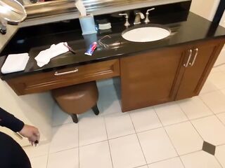 GIVING MY BLACK STEP-SISTER MORNING WANG ALL OVER THE SUITE IN VEGAS