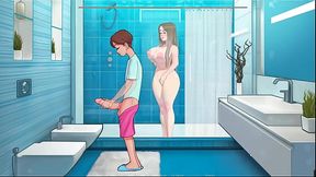 SexNote [D. Note Rule 34 Hentai game PornPlay ] Ep.7 my best friend'_s mom is peeping when I jerkoff in the bathroom