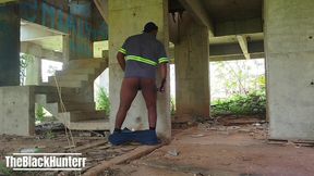 Ugly a Big Dildo in My Ass in Construction