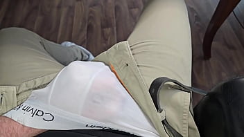 PhantomGentX Calvin Klein Unzip Tease! Muscular Daddy Rubs Bulge &amp_ Cums Big Cock