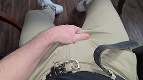 PhantomGentX Calvin Klein Unzip Tease! Muscular Daddy Rubs Bulge &amp_ Cums Big Cock