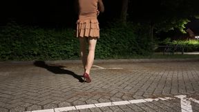I test 2 different tights with penis sleeve pissing