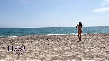 Fans peeping me giving a blowjob on a public nudist beach