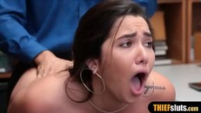 Big titted teen thief humiliated by a Lp officer