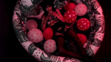 Daddy's BDay Girl in Sheer Knee High Stockings